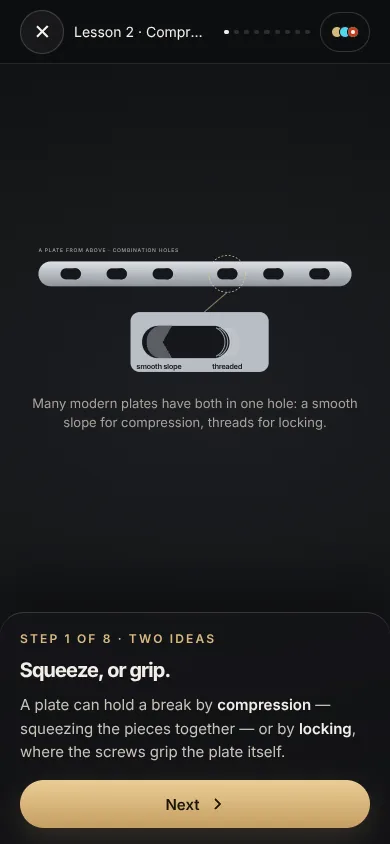 A lesson on a phone